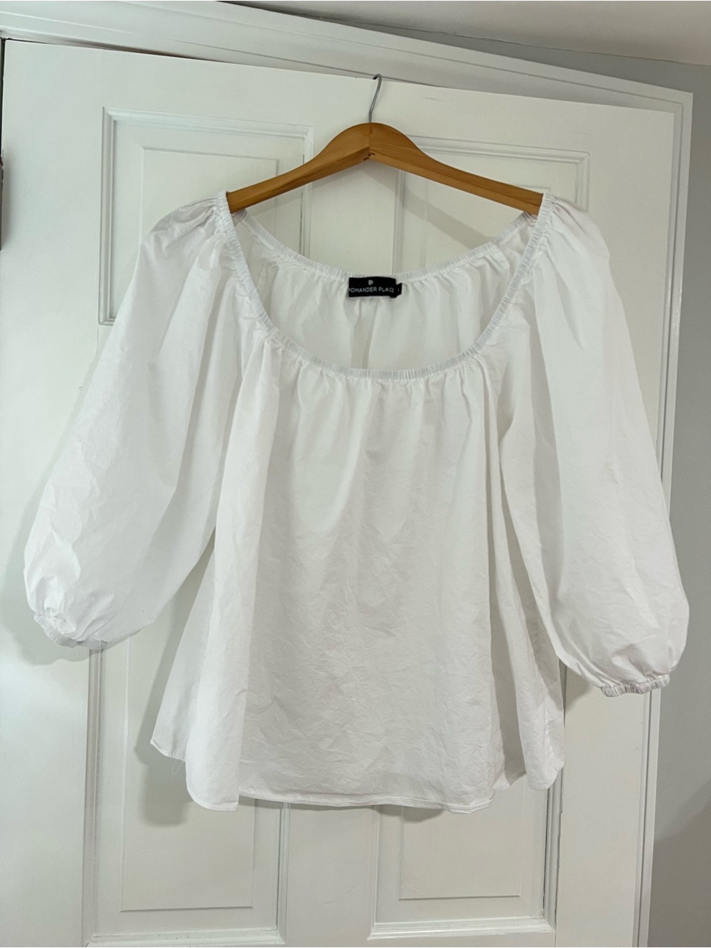 Pomander Place by Tuckernuck White Poplin Brooks Blouse Cotton